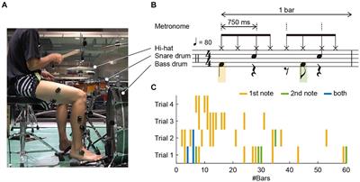 Drumming performance and underlying muscle activities in a professional rock drummer with lower-limb dystonia: a case study